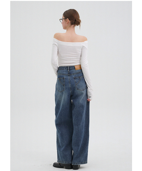 MICANE（ミケーネ）の「スネル ストレートフィット ローデニムパンツ_M（デニムパンツ・レディース・ブルー/ダークインディゴブルー・SMALL/MEDIUM/LARGE/X-LARGE/XX-LARGE/X-SMALL）」の6枚目の写真