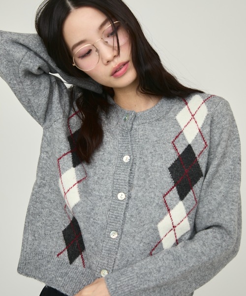 希少✨ブルマリン宝石パールビジュー柄カーディガン Anna Molinari WEB