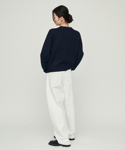 NUJOH(ヌゾ)の「Argyle Pattern Knit Cardigan / アーガイルパターンニットカーディガン(カーディガン/ボレロ・レディース・グレー/アイボリー/ネイビー・FREE)」の12枚目の写真