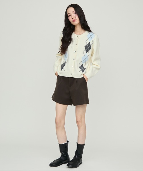 Argyle Pattern Knit Cardigan / アーガイルパターンニット