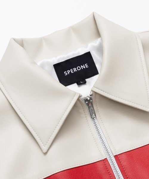 SPERONE（スペロネ）の「スリットレザージャケット（クリーム）（ライダースジャケット・メンズ・その他・MEDIUM/LARGE/X-LARGE）」の4枚目の写真