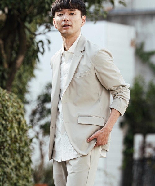 CALL&RESPONSE（コールアンドレスポンス）の「mj11303- テーラードJK-NOBIRU P ジャケット(261-1101-03)（テーラードジャケット・メンズ・グレイッシュベージュ/ブラック・5/4/2/1）」の12枚目の写真