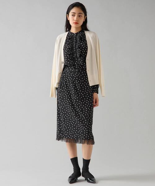 Tiara（ティアラ）の「ドットプリントフリルスカート（スカート・レディース・ホワイト/ブラック・2/3）」の8枚目の写真