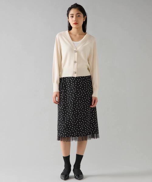 Tiara（ティアラ）の「ドットプリントフリルスカート（スカート・レディース・ホワイト/ブラック・2/3）」の9枚目の写真