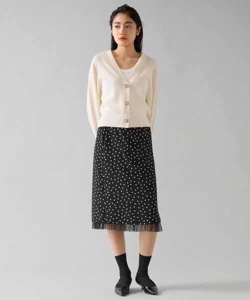 Tiara（ティアラ）の「ドットプリントフリルスカート（スカート・レディース・ホワイト/ブラック・2/3）」の10枚目の写真