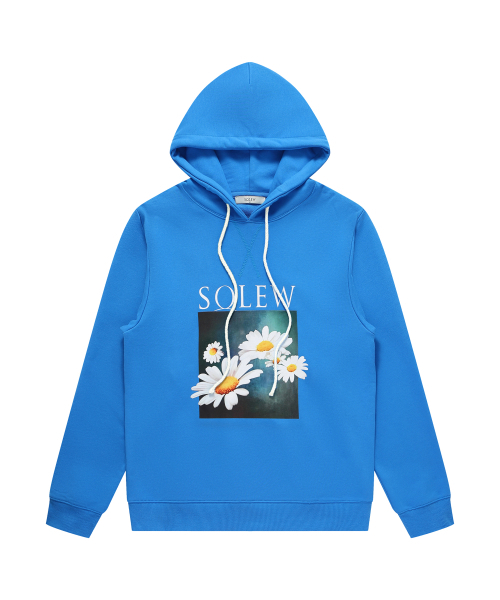 SOLEW(ソル)の「フラワーグラフィックフードパーカー_ブルー(パーカー・メンズ・その他・SMALL/MEDIUM/LARGE/X-LARGE/X-SMALL)」の4枚目の写真