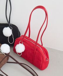 RETRO GIRL | ファーチャームボストン(ショルダーバッグ)