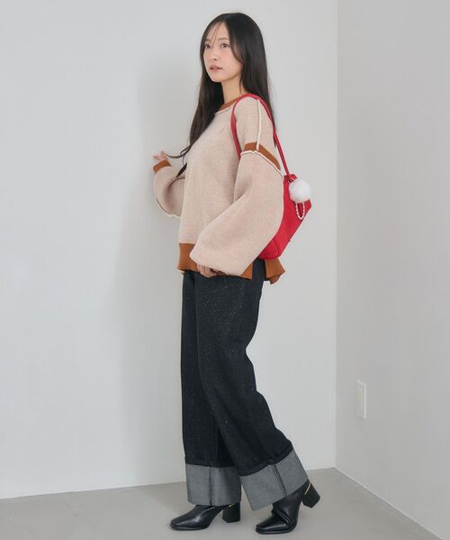 RETRO GIRL（レトロガール）の「ファーチャームボストン（ショルダーバッグ・レディース・ブラック/ブラウン/レッド・ONE SIZE）」の17枚目の写真