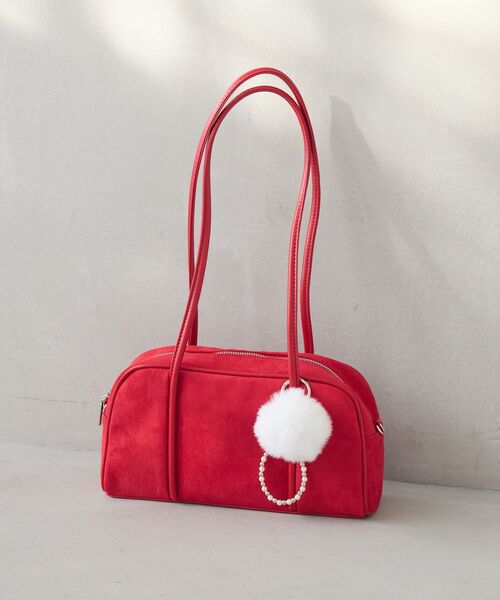 RETRO GIRL（レトロガール）の「ファーチャームボストン（ショルダーバッグ・レディース・ブラック/ブラウン/レッド・ONE SIZE）」の18枚目の写真