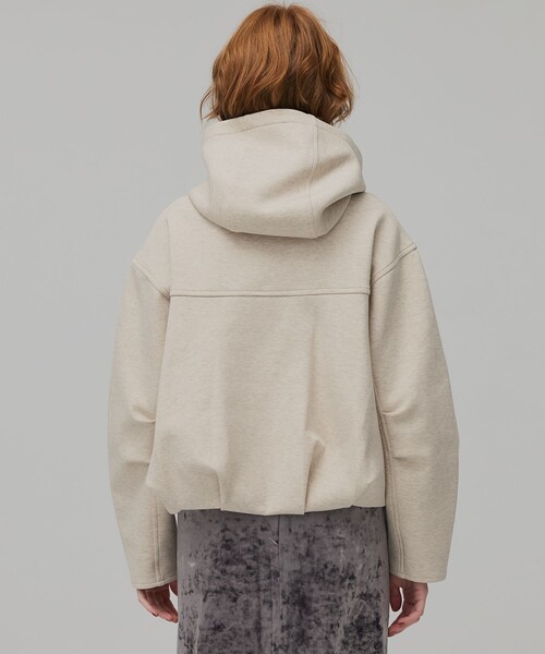 PUBLIC TOKYO（パブリックトウキョウ）の「ダンボールバルーンフーディ（パーカー・レディース・ダークグレー/アイボリー・FREE）」の9枚目の写真