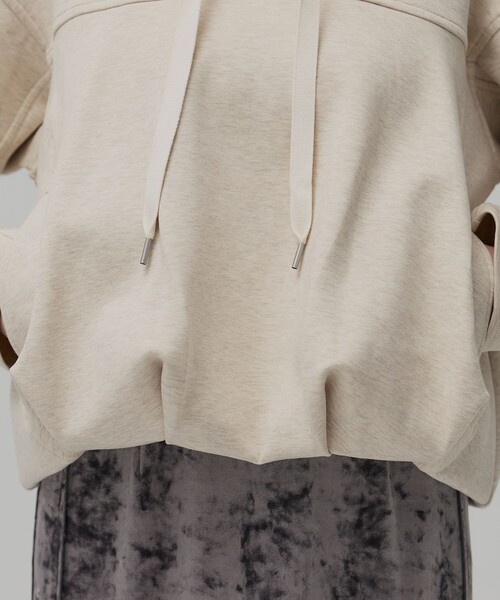 PUBLIC TOKYO（パブリックトウキョウ）の「ダンボールバルーンフーディ（パーカー・レディース・ダークグレー/アイボリー・FREE）」の20枚目の写真