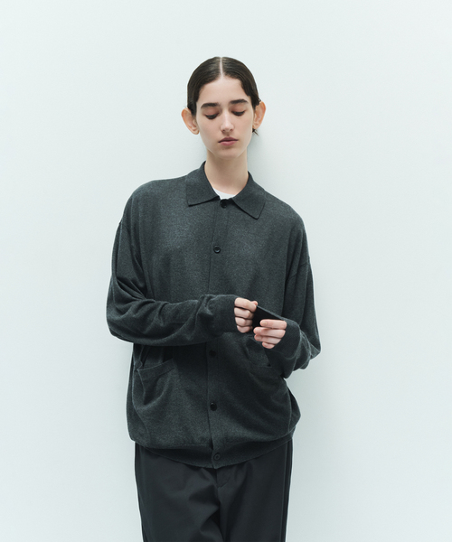 UNFOLLOW（アンフォロー）の「【FOLL / フォル】silk cashmere wardrobe cardigan（カーディガン/ボレロ・メンズ・グレー・3/2）」の9枚目の写真