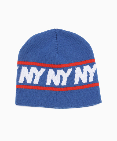 ONLY NY（オンリーニューヨーク）の「ONLY NY / オンリーニューヨーク NY Speed Logo Skullcap Beanie（ニットキャップ/ビーニー・メンズ・ブラック/ブルー・FREE）」の2枚目の写真
