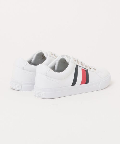 TOMMY HILFIGER(トミーヒルフィガー)の「【TOMMY HILFIGER】シンプルスニーカー トリコロール(スニーカー・レディース・ホワイト・6/6.5/7/7.5/5.5/8)」の2枚目の写真