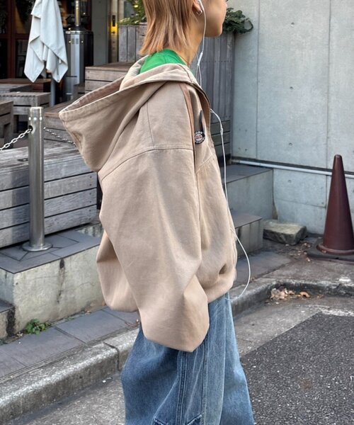 CIAOPANIC TYPY(チャオパニックティピー)の「【UNISEX】アソート素材フードジャケット/デニムジャケット/アクティブジャケット(デニムジャケット・レディース・ブラック/ブルー/ベージュ・MEDIUM/LARGE)」の10枚目の写真