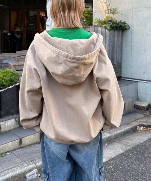 CIAOPANIC TYPY(チャオパニックティピー)の「【UNISEX】アソート素材フードジャケット/デニムジャケット/アクティブジャケット(デニムジャケット・レディース・ブラック/ブルー/ベージュ・MEDIUM/LARGE)」の11枚目の写真