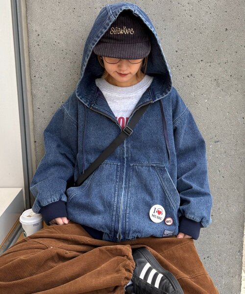 CIAOPANIC TYPY(チャオパニックティピー)の「【UNISEX】アソート素材フードジャケット/デニムジャケット/アクティブジャケット(デニムジャケット・レディース・ブラック/ブルー/ベージュ・MEDIUM/LARGE)」の17枚目の写真