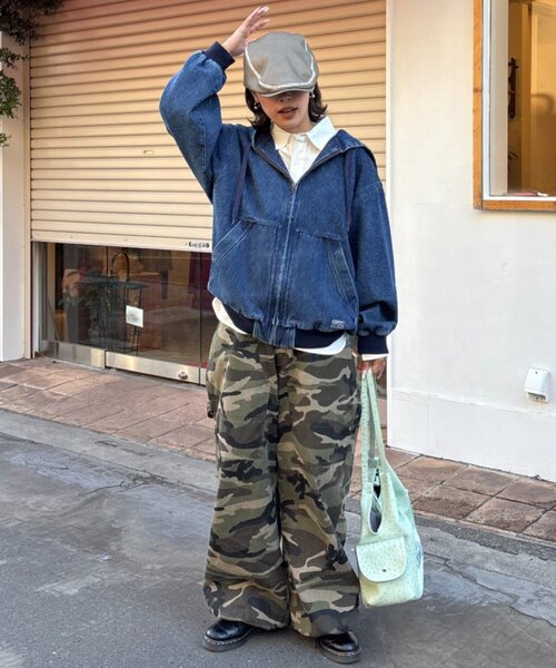 UNISEX】アソート素材フードジャケット/デニムジャケット/アクティブ