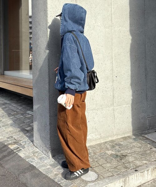 UNISEX】アソート素材フードジャケット/デニムジャケット/アクティブ
