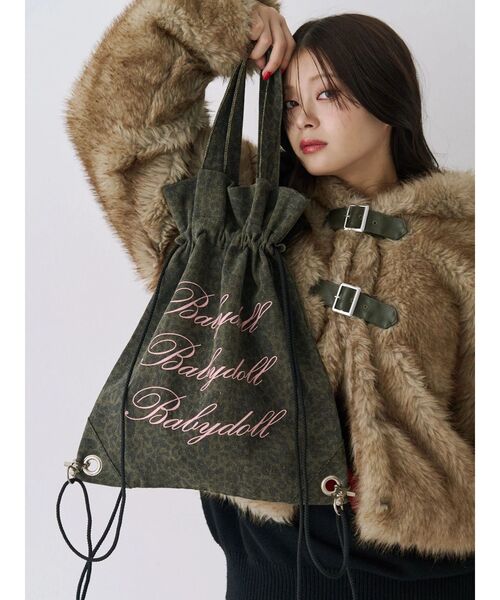 2WAYロゴナップサック チェック柄（トートバッグ）｜jouetie