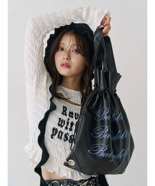 2WAYロゴナップサック チェック柄（トートバッグ）｜jouetie