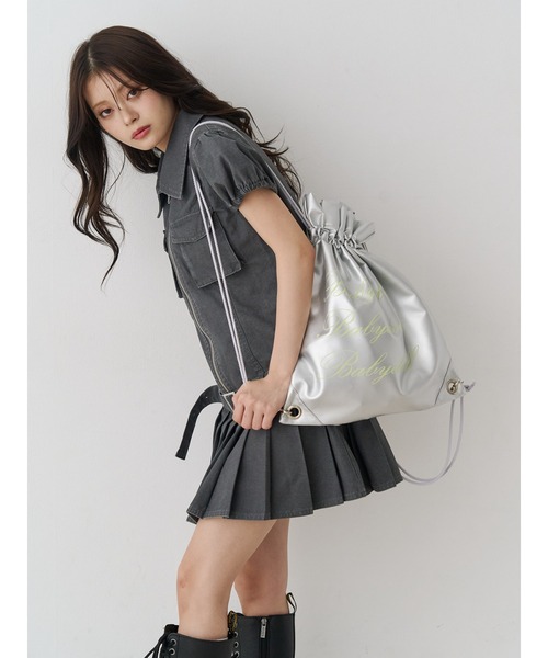 jouetie（ジュエティ）の「2WAYロゴナップサック チェック柄（トートバッグ・レディース・シルバー/ピンク/アイボリー/レッド/ブラック/ブラウン・FREE）」の11枚目の写真