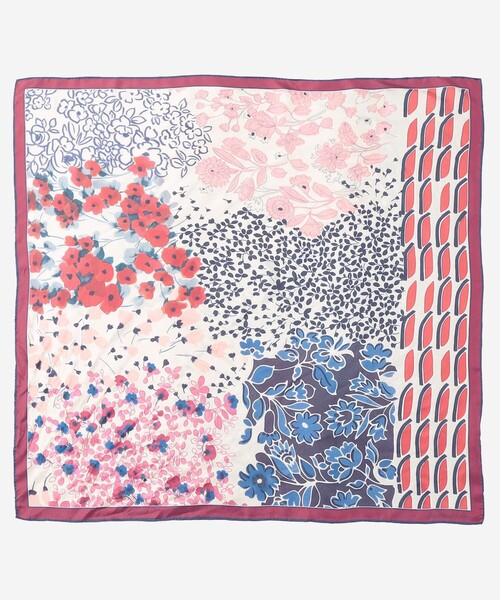 MACKINTOSH LONDON（マッキントッシュ ロンドン）の「フラワーガーデンスクエアスカーフ（ストール/ショール・レディース・ピンク・FREE）」の3枚目の写真