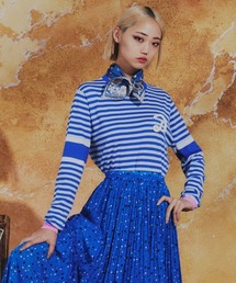 DOUBLE STANDARD CLOTHING | Dロゴロープ刺繍 ボーダー天竺ニット(ニット/セーター)