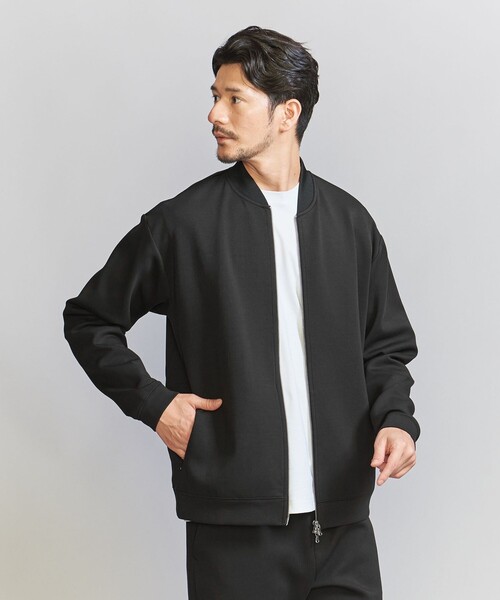 BEAUTY&YOUTH UNITED ARROWS(ビューティーアンドユースユナイテッドアローズ)の「【WEB限定 WARDROBE SMART】ダブルニット ジップブルゾン/セットアップ対応【抗菌・防臭】(ブルゾン・メンズ・ダークグレー/ブラック/オリーブ/グレー・S/M/L/XL)」の5枚目の写真