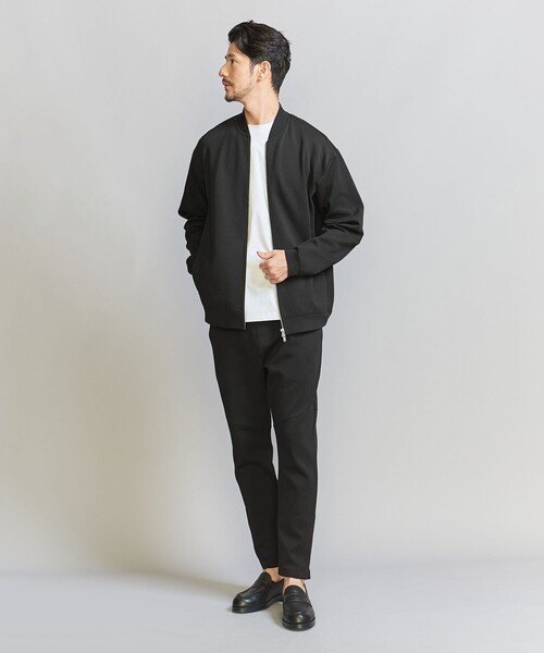 BEAUTY&YOUTH UNITED ARROWS(ビューティーアンドユースユナイテッドアローズ)の「【WEB限定 WARDROBE SMART】ダブルニット ジップブルゾン/セットアップ対応【抗菌・防臭】(ブルゾン・メンズ・ダークグレー/ブラック/オリーブ/グレー・S/M/L/XL)」の6枚目の写真