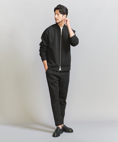BEAUTY&YOUTH UNITED ARROWS(ビューティーアンドユースユナイテッドアローズ)の「【WEB限定 WARDROBE SMART】ダブルニット ジップブルゾン/セットアップ対応【抗菌・防臭】(ブルゾン・メンズ・ダークグレー/ブラック/オリーブ/グレー・S/M/L/XL)」の8枚目の写真