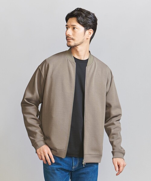 BEAUTY&YOUTH UNITED ARROWS(ビューティーアンドユースユナイテッドアローズ)の「【WEB限定 WARDROBE SMART】ダブルニット ジップブルゾン/セットアップ対応【抗菌・防臭】(ブルゾン・メンズ・ダークグレー/ブラック/オリーブ/グレー・S/M/L/XL)」の9枚目の写真