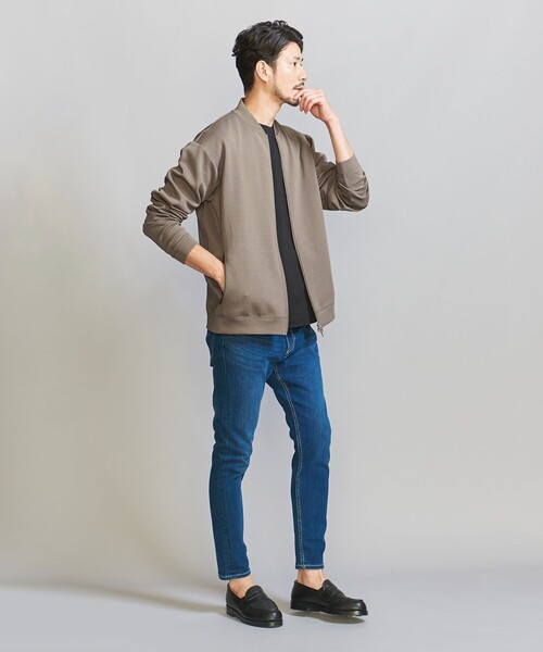 BEAUTY&YOUTH UNITED ARROWS(ビューティーアンドユースユナイテッドアローズ)の「【WEB限定 WARDROBE SMART】ダブルニット ジップブルゾン/セットアップ対応【抗菌・防臭】(ブルゾン・メンズ・ダークグレー/ブラック/オリーブ/グレー・S/M/L/XL)」の10枚目の写真
