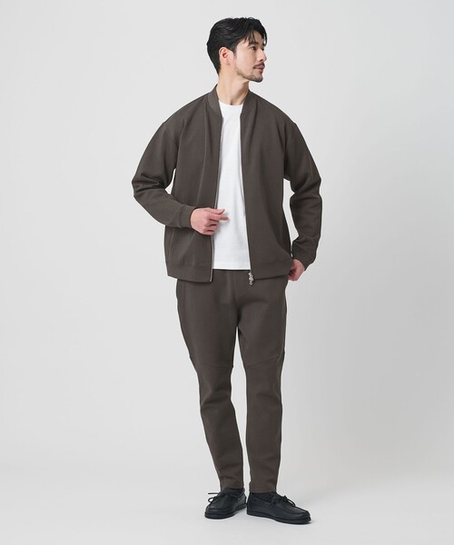BEAUTY&YOUTH UNITED ARROWS(ビューティーアンドユースユナイテッドアローズ)の「【WEB限定 WARDROBE SMART】ダブルニット ジップブルゾン/セットアップ対応【抗菌・防臭】(ブルゾン・メンズ・ダークグレー/ブラック/オリーブ/グレー・S/M/L/XL)」の14枚目の写真