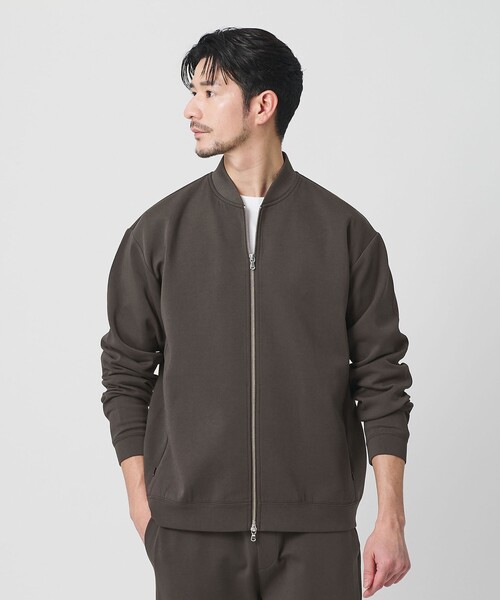BEAUTY&YOUTH UNITED ARROWS(ビューティーアンドユースユナイテッドアローズ)の「【WEB限定 WARDROBE SMART】ダブルニット ジップブルゾン/セットアップ対応【抗菌・防臭】(ブルゾン・メンズ・ダークグレー/ブラック/オリーブ/グレー・S/M/L/XL)」の15枚目の写真