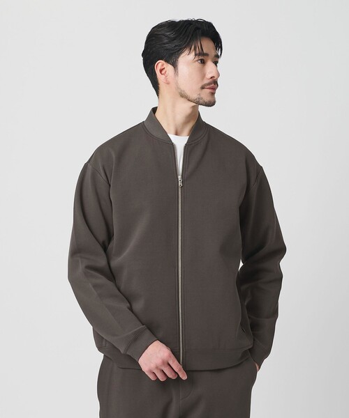 BEAUTY&YOUTH UNITED ARROWS(ビューティーアンドユースユナイテッドアローズ)の「【WEB限定 WARDROBE SMART】ダブルニット ジップブルゾン/セットアップ対応【抗菌・防臭】(ブルゾン・メンズ・ダークグレー/ブラック/オリーブ/グレー・S/M/L/XL)」の16枚目の写真