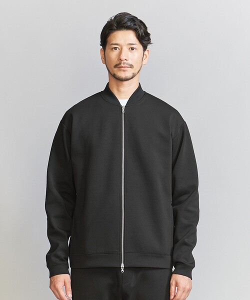 BEAUTY&YOUTH UNITED ARROWS(ビューティーアンドユースユナイテッドアローズ)の「【WEB限定 WARDROBE SMART】ダブルニット ジップブルゾン/セットアップ対応【抗菌・防臭】(ブルゾン・メンズ・ダークグレー/ブラック/オリーブ/グレー・S/M/L/XL)」の18枚目の写真