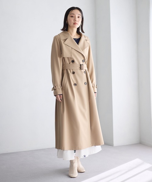 Andemiu(アンデミュウ)の「バックデザイントレンチコート636657(トレンチコート・レディース・ベージュ/ネイビー・FREE)」の6枚目の写真