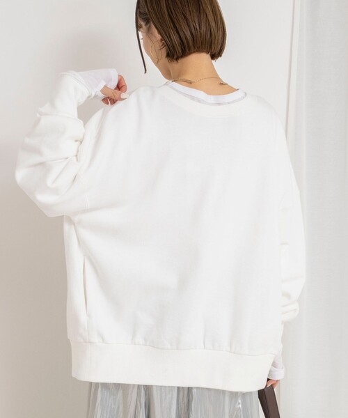 NOLLEY’S（ノーリーズ）の「ウォッシャブル2WAYロングジップスウェット（スウェット・レディース・ホワイト/シルバー/グレー・FREE）」の9枚目の写真