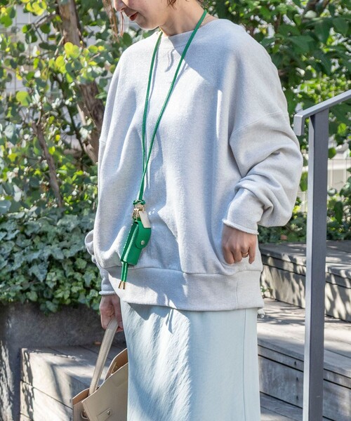 NOLLEY’S（ノーリーズ）の「ウォッシャブル2WAYロングジップスウェット（スウェット・レディース・ホワイト/シルバー/グレー・FREE）」の12枚目の写真