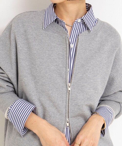 NOLLEY’S（ノーリーズ）の「ウォッシャブル2WAYロングジップスウェット（スウェット・レディース・ホワイト/シルバー/グレー・FREE）」の20枚目の写真