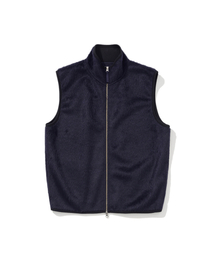 LAB12（ラボ12）の「エブリデイニットウールベストジップアップ（ネイビー）（ベスト）」