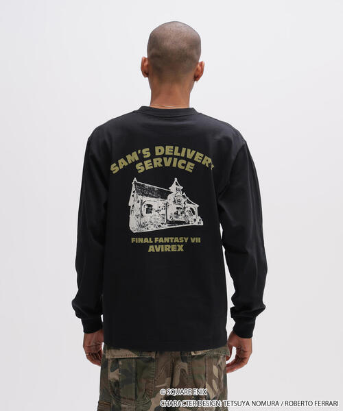 AVIREX × FINAL FANTASY VII REMAKE》LONGSLEEVE T-SHIRT 'SAM'S