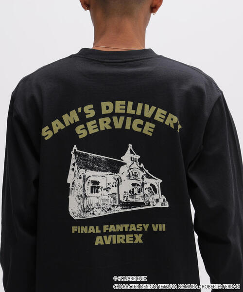 AVIREX × FINAL FANTASY VII REMAKE》LONGSLEEVE T-SHIRT 'SAM'S