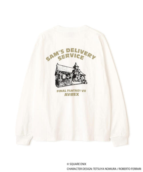 AVIREX(アヴィレックス)の「《AVIREX × FINAL FANTASY VII REMAKE》LONGSLEEVE T-SHIRT "SAM'S DELIVERY SERVICE" / 長袖Tシャツ サムズ デリバリー サービス / アヴィレックス(Tシャツ/カットソー・メンズ・ブラック/ホワイト・MEDIUM/LARGE/X-LARGE/XX-LARGE)」の19枚目の写真