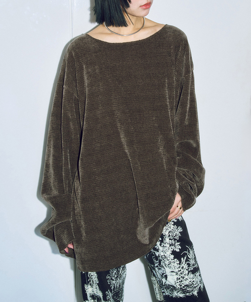 CITYSHOP(シティーショップ)の「《追加2》PE WASH PULLOVER:カットソー(Tシャツ/カットソー・レディース・ブラック/チャコールグレー/グレー/ホワイト・FREE)」の4枚目の写真