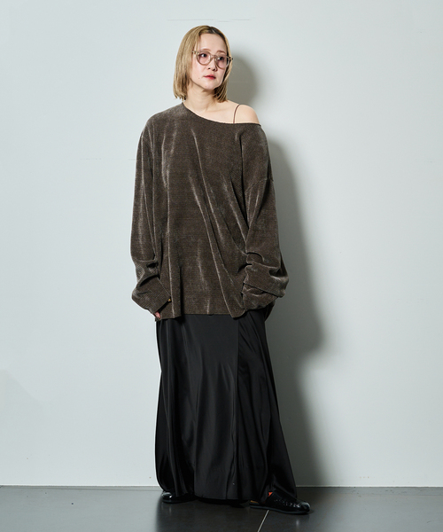 CITYSHOP(シティーショップ)の「《追加2》PE WASH PULLOVER:カットソー(Tシャツ/カットソー・レディース・ブラック/チャコールグレー/グレー/ホワイト・FREE)」の7枚目の写真