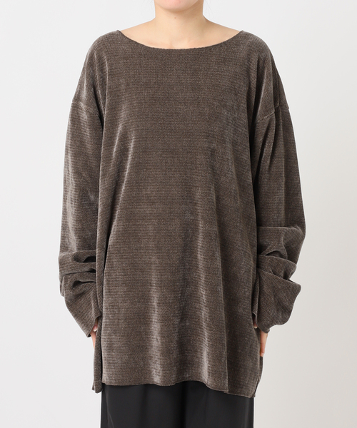 CITYSHOP(シティーショップ)の「《追加2》PE WASH PULLOVER:カットソー(Tシャツ/カットソー・レディース・ブラック/チャコールグレー/グレー/ホワイト・FREE)」の9枚目の写真