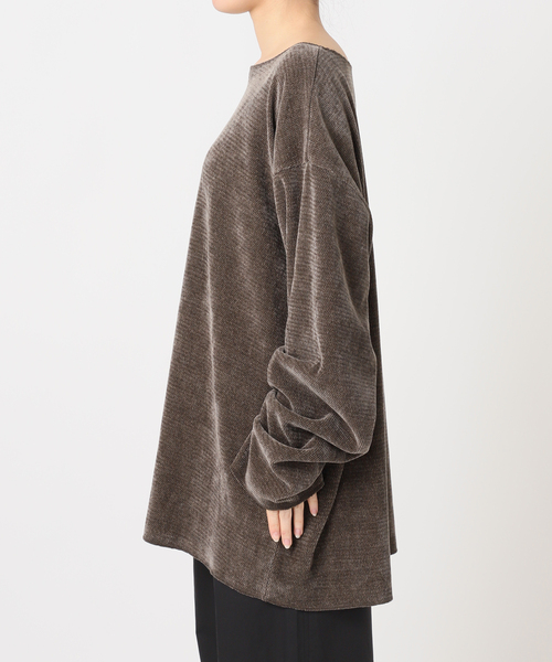 CITYSHOP(シティーショップ)の「《追加2》PE WASH PULLOVER:カットソー(Tシャツ/カットソー・レディース・ブラック/チャコールグレー/グレー/ホワイト・FREE)」の10枚目の写真