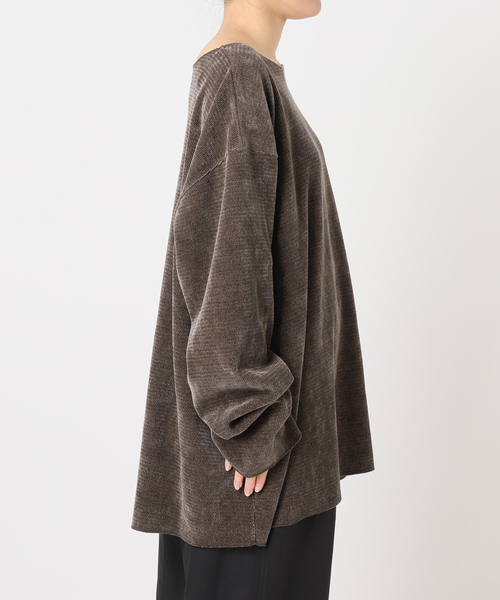 CITYSHOP(シティーショップ)の「《追加2》PE WASH PULLOVER:カットソー(Tシャツ/カットソー・レディース・ブラック/チャコールグレー/グレー/ホワイト・FREE)」の12枚目の写真